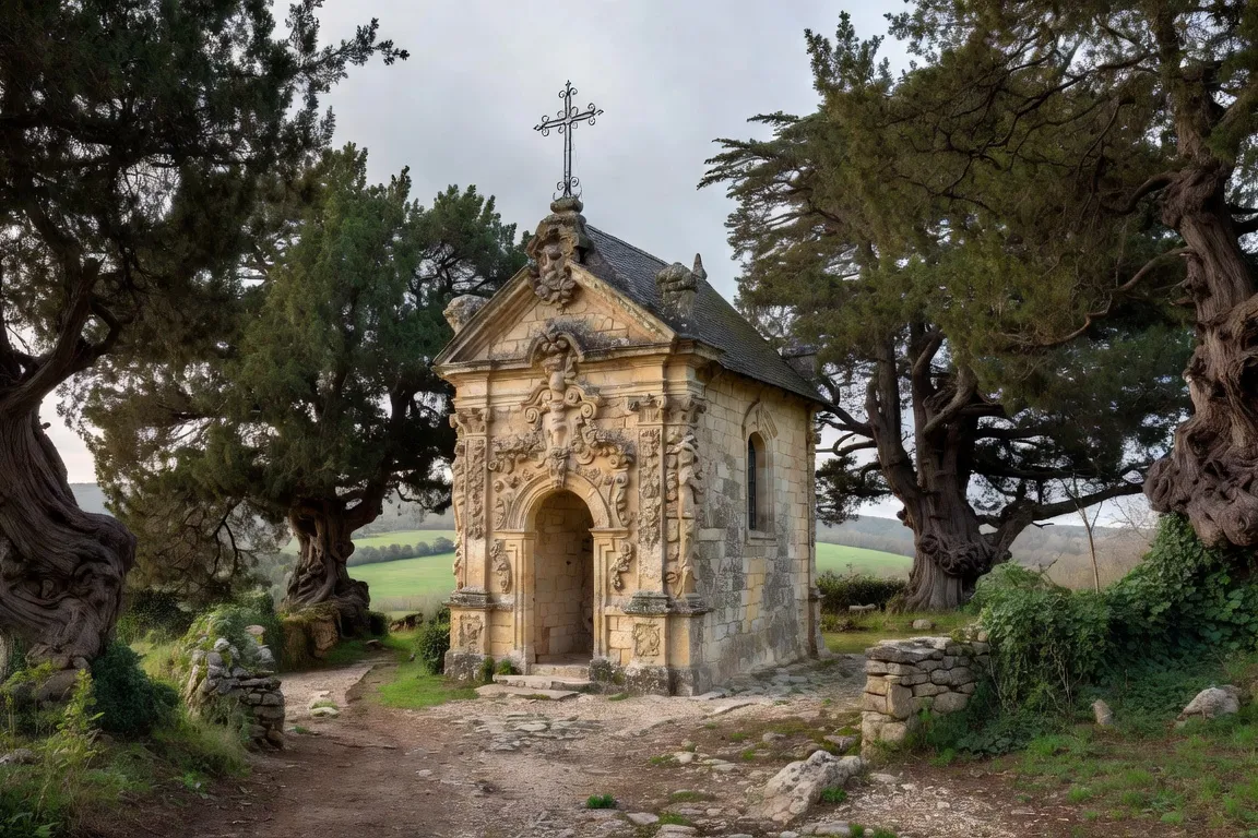 Chapelle baroque dans la campagne de Franche-Comté